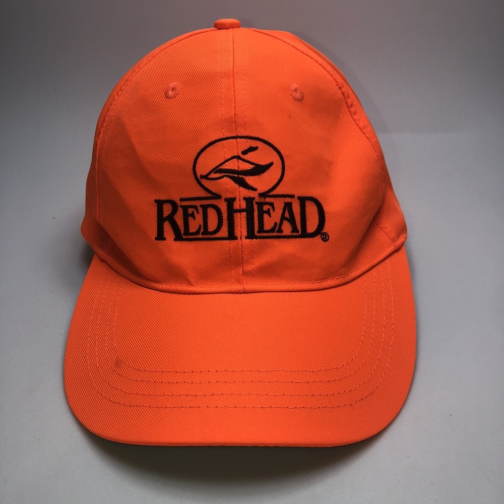 Red Head Cap / Hat - OSFM - Fluorescent Orange - One Size - Adjustable - Hunters